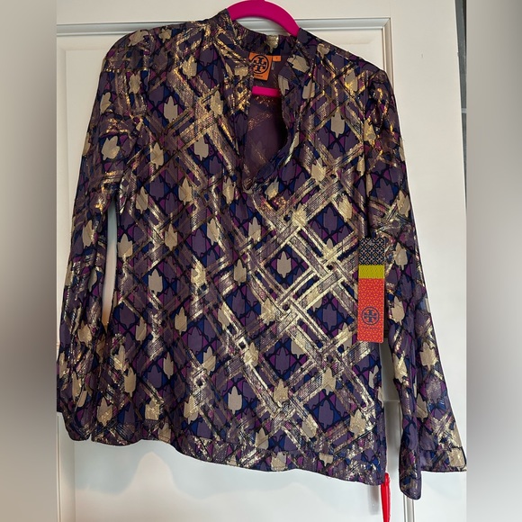 Tory Burch Brand new purple long sleeve blouse - Picture 2 of 8